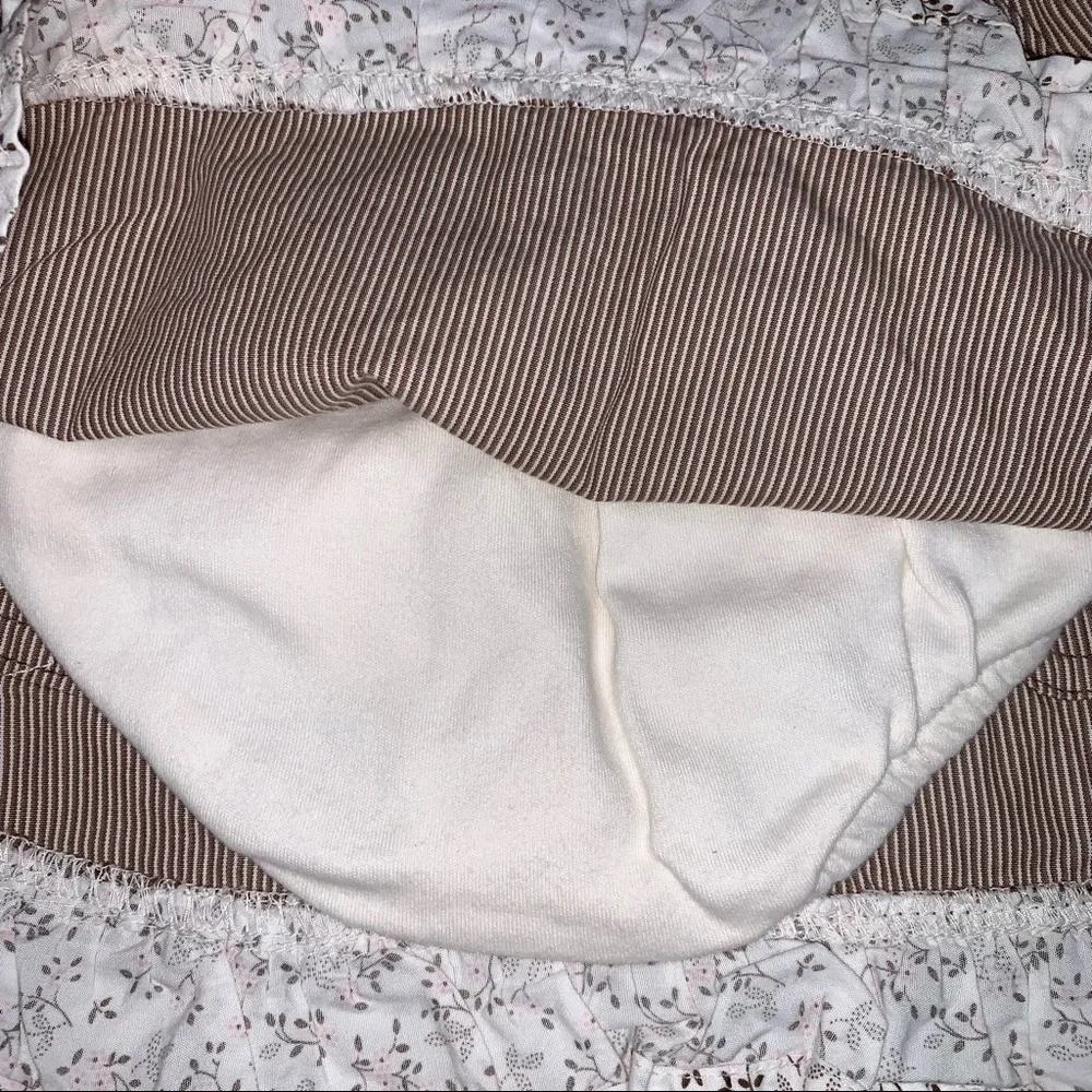 Striped Brown Pink Summer Cute Ruffle Skirt with Heart by Carter’s - Picture 6 of 8